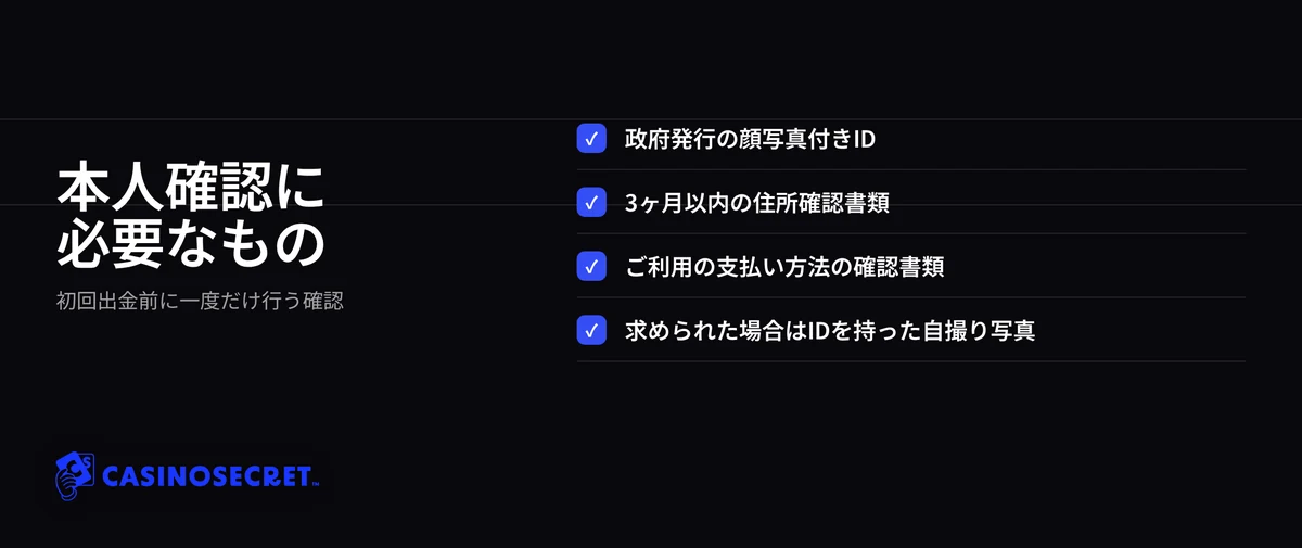 本人確認書類を、しっかり把握してください。