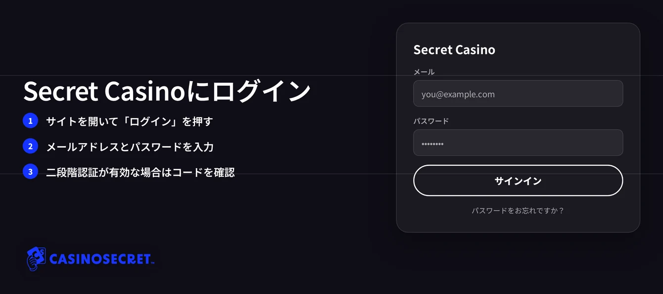 ログイン手順を、今すぐ把握してください。